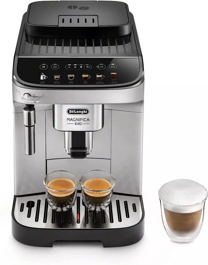  Express Espresso Machine on a kitchen countertop, with a sleek design